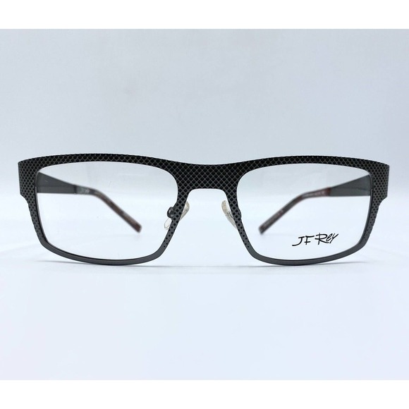 J.F. Rey JF2490 4313 Dark Grey Rectangular Eyeglasses Frames 53-18-130 Titanium - Picture 1 of 6